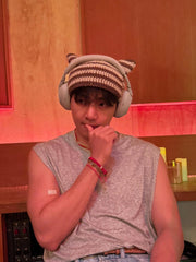 Taehyung Crochet Cat Ears Hat