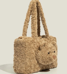 Taehyung Mocha Bear Plush Shoulder Bag