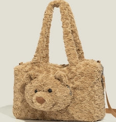 Taehyung Mocha Bear Plush Shoulder Bag