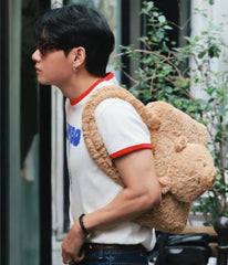 Taehyung Mocha Bear Plush Shoulder Bag