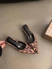 Rose Leopard Heels