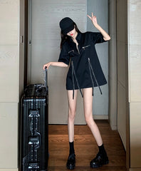 Changbin Zipper Polo Shirt