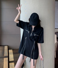 Changbin Zipper Polo Shirt