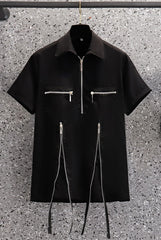 Changbin Zipper Polo Shirt