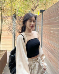 Creamy White Short Bolero Cardigan | Chaeryeong – ITZY