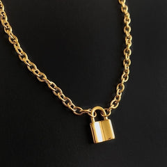 Ahyeon Gold Padlock Necklace