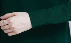 Jimin Olive Classic Turtleneck Sweater