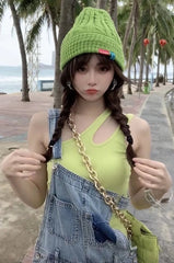 Ruka Double Sling Crop Top