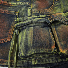 Yeji Emerald Gradient Denim Skirt