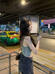 Lily Denim Halter Top