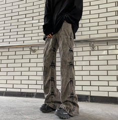 Jake Ash Pleated Side Jeans