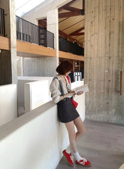 Liz Striped A-Line Skirt