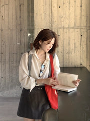 Liz Striped A-Line Skirt