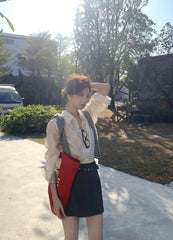 Liz Striped A-Line Skirt