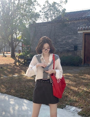 Liz Striped A-Line Skirt