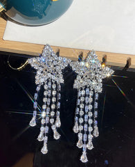 Haerin Silver Star Drop Earrings