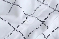 Hyunjin Letter Print Long Shirt