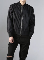 J-Hope Noir Studded Bomber Jacket