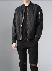 J-Hope Noir Studded Bomber Jacket