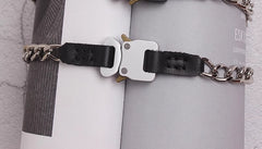 Jake Silver Chain Buckle Necklace