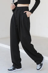 Jay Noir Wide-Leg Pants