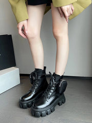 Jimin Combat Boots with Strap Pocket