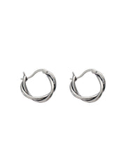 Jimin Silver Circle Knot Earrings