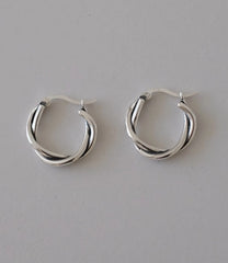 Jimin Silver Circle Knot Earrings
