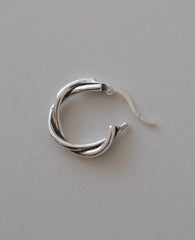 Jimin Silver Circle Knot Earrings