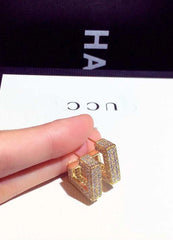 Jimin Silver Geometric Earrings