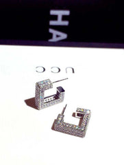 Jimin Silver Geometric Earrings