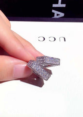 Jimin Silver Geometric Earrings