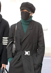 Jimin Olive Classic Turtleneck Sweater