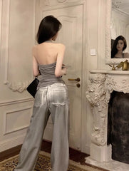 Jisung Asymmetrical Ruched Top