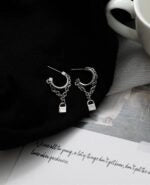 Jisung Padlock Chain Earrings