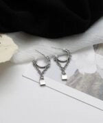 Jisung Padlock Chain Earrings