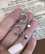 Jisung Padlock Chain Earrings