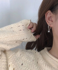 Jisung Padlock Chain Earrings