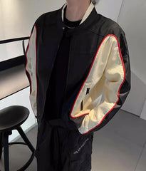 Jungkook Noir Contrast Biker Jacket