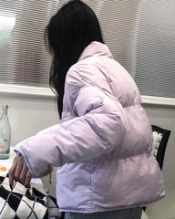 Wonyoung Lilac Puffer Jacket