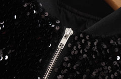 Liz Sparkly Sequin Cropped Jacket