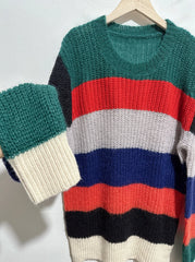 RM Multicolor Stripe Knit Sweater