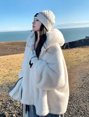 Jisung Plush Hooded Jacket