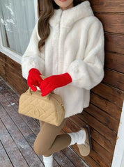 Jisung Plush Hooded Jacket