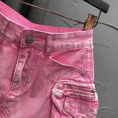 Ahyeon Acid Wash Cargo Skirt