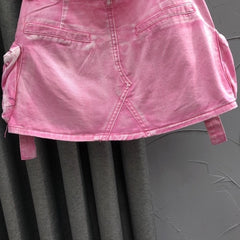 Ahyeon Acid Wash Cargo Skirt