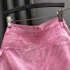 Ahyeon Acid Wash Cargo Skirt