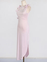 Rei Pink Floral Cut-Out Dress