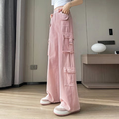 Jiwoo Pink Cargo Pants