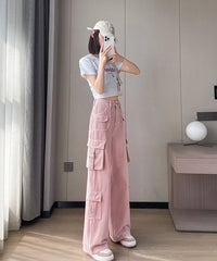 Jiwoo Pink Cargo Pants